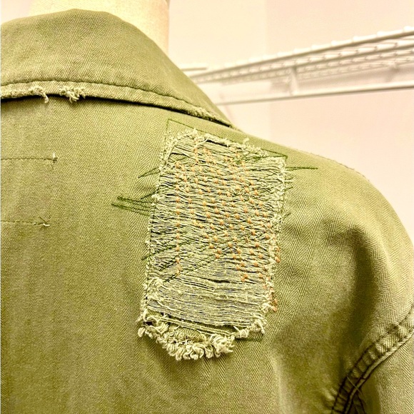 Free People Green Oversized Tiered Jacket - Picture 7 of 16